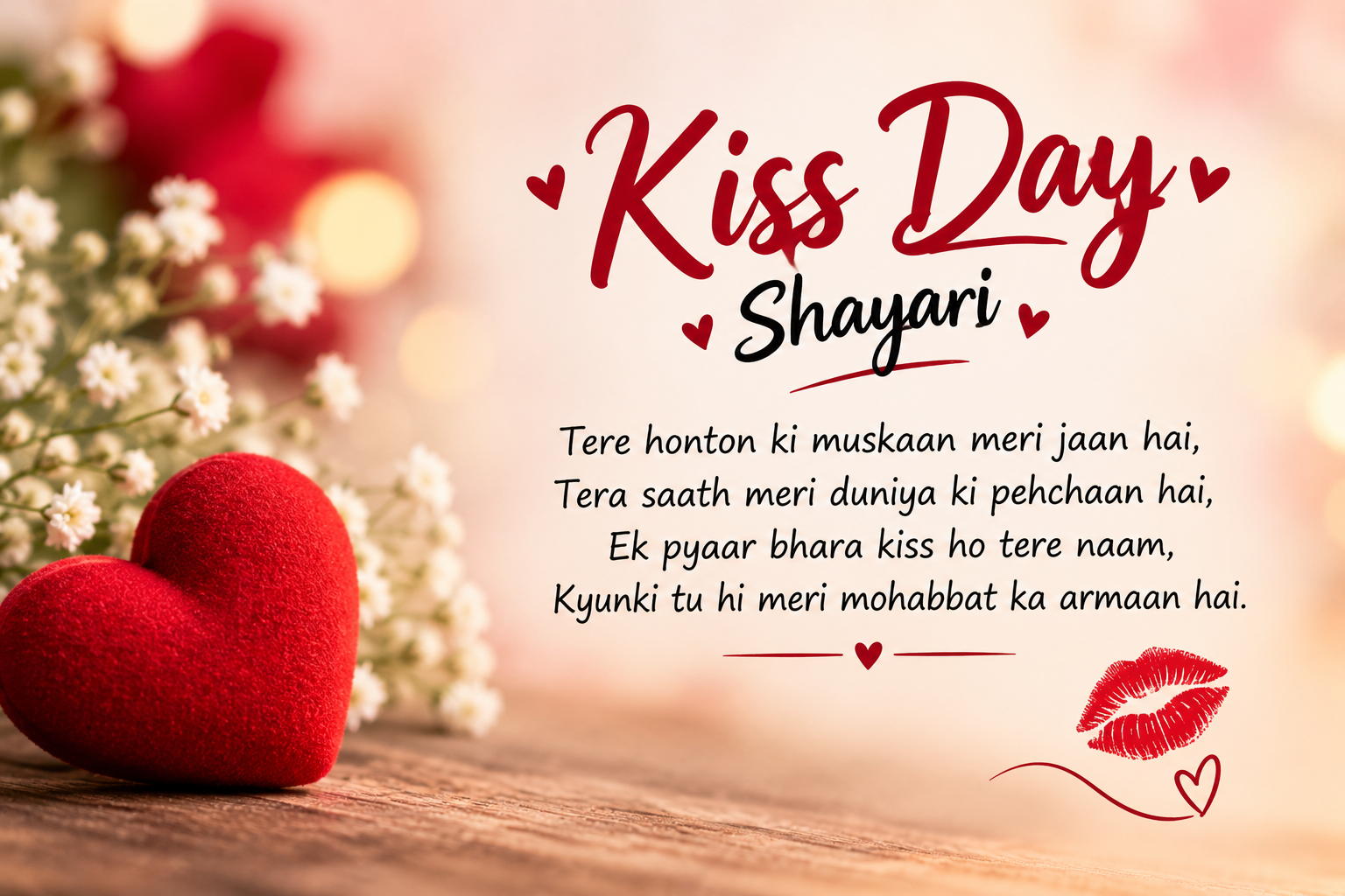 kiss day shayari